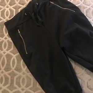 Extra length black high pants